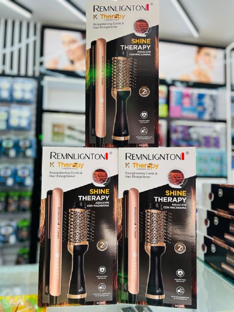 Combo Keratina 4 en 1: Plancha, Cepillo y Secador