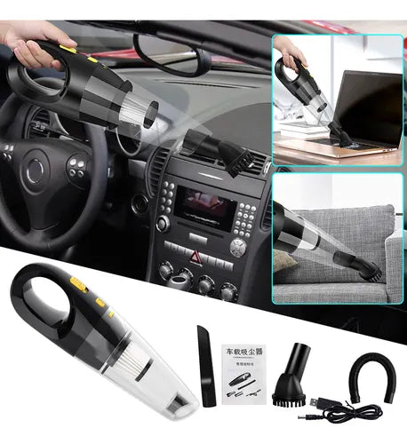 🚗✨ Aspiradora Portátil Recargable para Automóvil – Limpieza Rápida Donde la Necesitas