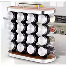 Organizador de Condimentos de 16 Frascos – Diseño Práctico y Elegante